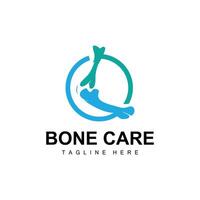 Bone Health Logo Simple Illustration Silhouette Template Design vector