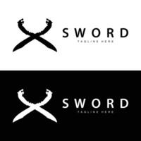 espada arma inspiración silueta diseño ilustración sencillo minimalista espada logo modelo vector
