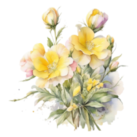 Watercolor Bouquet flower, Watercolor Bouquet flower Design png