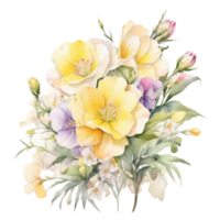 aquarelle bouquet fleur, aquarelle bouquet fleur conception png