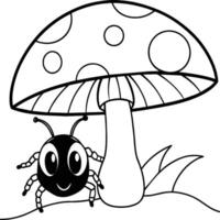 Beetle bug coloring pages. Beetle bug outline for coloring book. Insect line art. vector