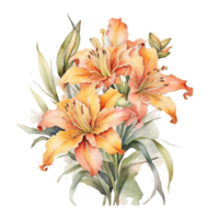 Watercolor Bouquet flower, Watercolor Bouquet flower Design png