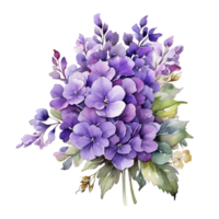 vattenfärg bukett blomma, vattenfärg bukett blomma design png