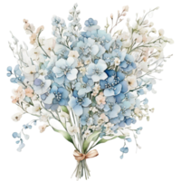 aquarelle bouquet fleur, aquarelle bouquet fleur conception png