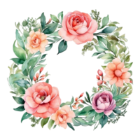 Aquarell Rose Blume, Aquarell runden Bauernhof Design png