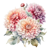 Watercolor Bouquet flower, Watercolor Bouquet flower Design png
