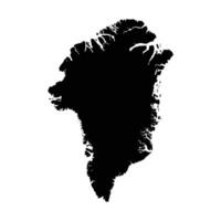 Silhouette map of Greenland vector