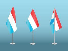 Flag of Luxembourg.Set of Luxembourg's national flag vector