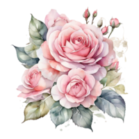 Watercolor flower, Watercolor round farm design png