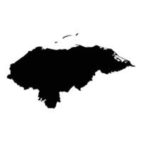 Silhouette map of Honduras vector