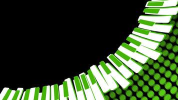 Abstract piano keys on many green dots. Used for decoration, advertising design, websites or publications, banners, posters and brochures. vector