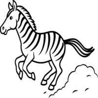 Zebra coloring pages. Zebra Animal outline. Animal line art vector