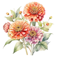 Watercolor Bouquet flower, Watercolor Bouquet flower Design png