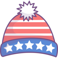 Hat in colors of American flag png