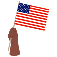 Black hand with flag. png