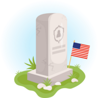 Denkmal Tag. Grab Grabstein mit amerikanisch fla png