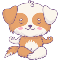 mignonne chien méditer png