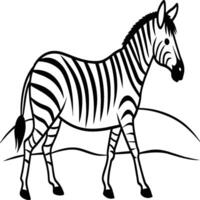 Zebra coloring pages. Zebra Animal outline. Animal line art vector