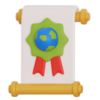 Terre badge 3d illustration png