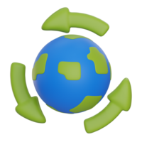 recyceln Planet 3d Illustration png