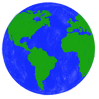 Earth in flat design style png