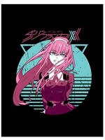 Anime zero two vector