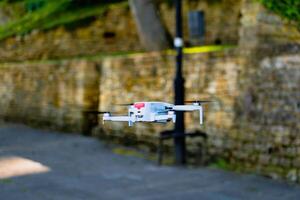 Drone in flight to make amazing videos and photographs seen from the sky photo