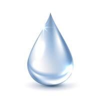 Water drop and moisturize on white background. blue droplet. realistic for beauty and cosmetic concept. design. vector