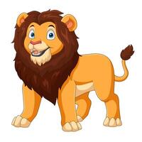 Cartoon lion isolated on white background vector