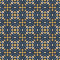 Geometric pattern in deep blue and mustard colors vector