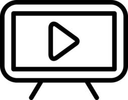 Watch Tv Line Icon For Your Project vector