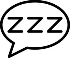 Sleep Line Icon For Your Project vector