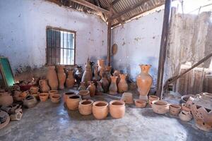 A village ceramic Bau Truc, Phan Rang city, Vietnam, clay pots traditional handicraft. photo