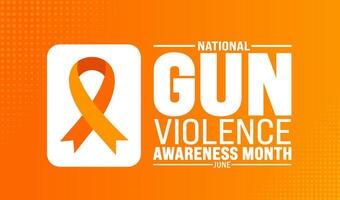 June is Gun Violence Awareness Month background template. Holiday concept. use to background, banner, placard, card, and poster design template with text inscription and standard color. vector