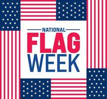 June is National Flag Week background template. Holiday concept. use to background, banner, placard, card, and poster design template with text inscription and standard color. vector