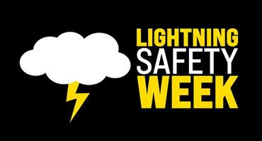 June is Lightning Safety Week background template. Holiday concept. use to background, banner, placard, card, and poster design template with text inscription and standard color. vector