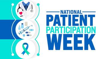 June is National Patient Participation Week background template. Holiday concept. use to background, banner, placard, card, and poster design template. vector