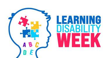 June is Learning Disability Week background template. Holiday concept. use to background, banner, placard, card, and poster design template with text inscription and standard color. vector