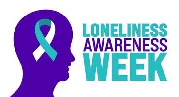June is Loneliness Awareness Week background template. Holiday concept. use to background, banner, placard, card, and poster design template. vector