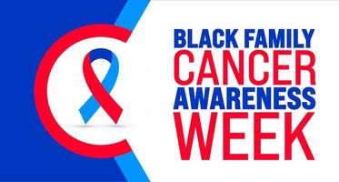 June is National Black Family Cancer Awareness Week background template. Holiday concept. use to background, banner, placard, card, and poster design template. vector