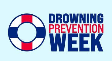 June is Drowning Prevention Week background template. Holiday concept. use to background, banner, placard, card, and poster design template. vector