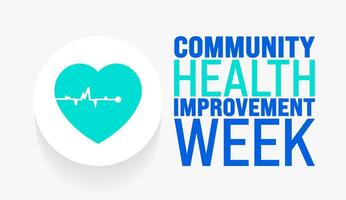 June is Community health improvement week background template. Holiday concept. use to background, banner, placard, card, and poster design template with text inscription and standard color. vector