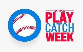 June is National play catch week background template. Holiday concept. use to background, banner, placard, card, and poster design template with text inscription and standard color. vector