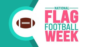 June is National flag football week background template. Holiday concept. use to background, banner, placard, card, and poster design template with text inscription and standard color. vector