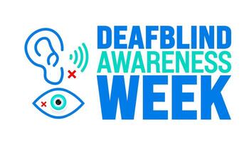 June is Deafblind Awareness Week background template. Holiday concept. use to background, banner, placard, card, and poster design template. vector
