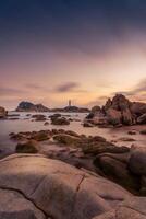 ke Georgia playa a mui nordeste, phan ladrón, binh tuan, Vietnam. ke Georgia capa o faro es el más favorito destino para visitantes a la soldado americano, binh Thuan provincia. foto