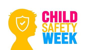 June is Child Safety Week background template. Holiday concept. use to background, banner, placard, card, and poster design template. vector