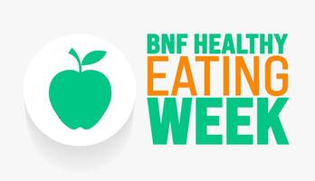 June is BNF Healthy Eating Week background template. Holiday concept. use to background, banner, placard, card, and poster design template. vector