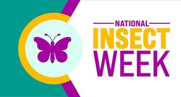 junio es nacional insecto semana antecedentes modelo. fiesta concepto. utilizar a fondo, bandera, cartel, tarjeta, y póster diseño modelo. vector