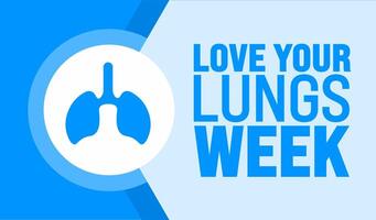 June is Love Your Lungs Week background template. Holiday concept. use to background, banner, placard, card, and poster design template. vector